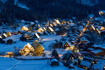 Historic Village of Shirakawa-go in winter