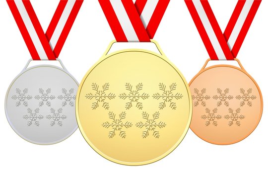 Österreichische Medaillen mit 5 Flöckchen