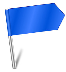 Fähnchen Sticker Pin blau  +140209-svg02