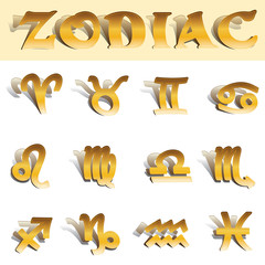 zodiac gold symbols