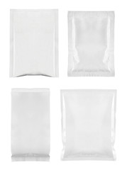 white package template bag food