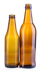 Glass bottles isolated on white