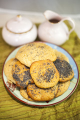 Cookies with cheese and poppy seeds