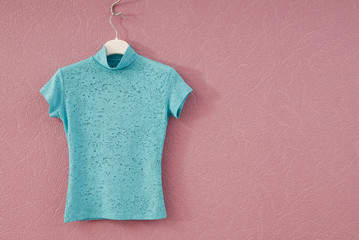 turquoise female tee-shirt