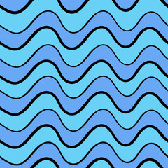 Blue sea seamless pattern.