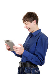 Teenager with Tablet Computer