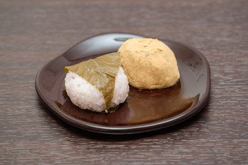 桜餅と饅頭