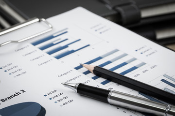 Showing business and financial report