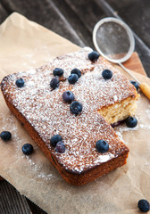 Homemade blueberry cake