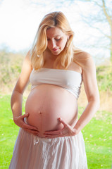 Pregnant woman, pregnancy week 34