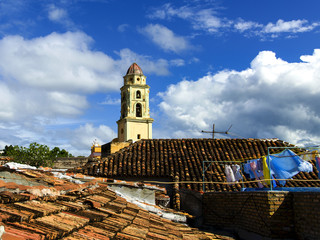 Monastery of St. Francis in Trinidad, typical panorama, Cuba - obrazy, fototapety, plakaty