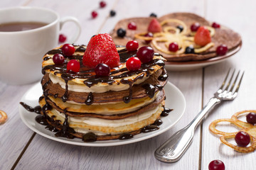 Cake of pancakes