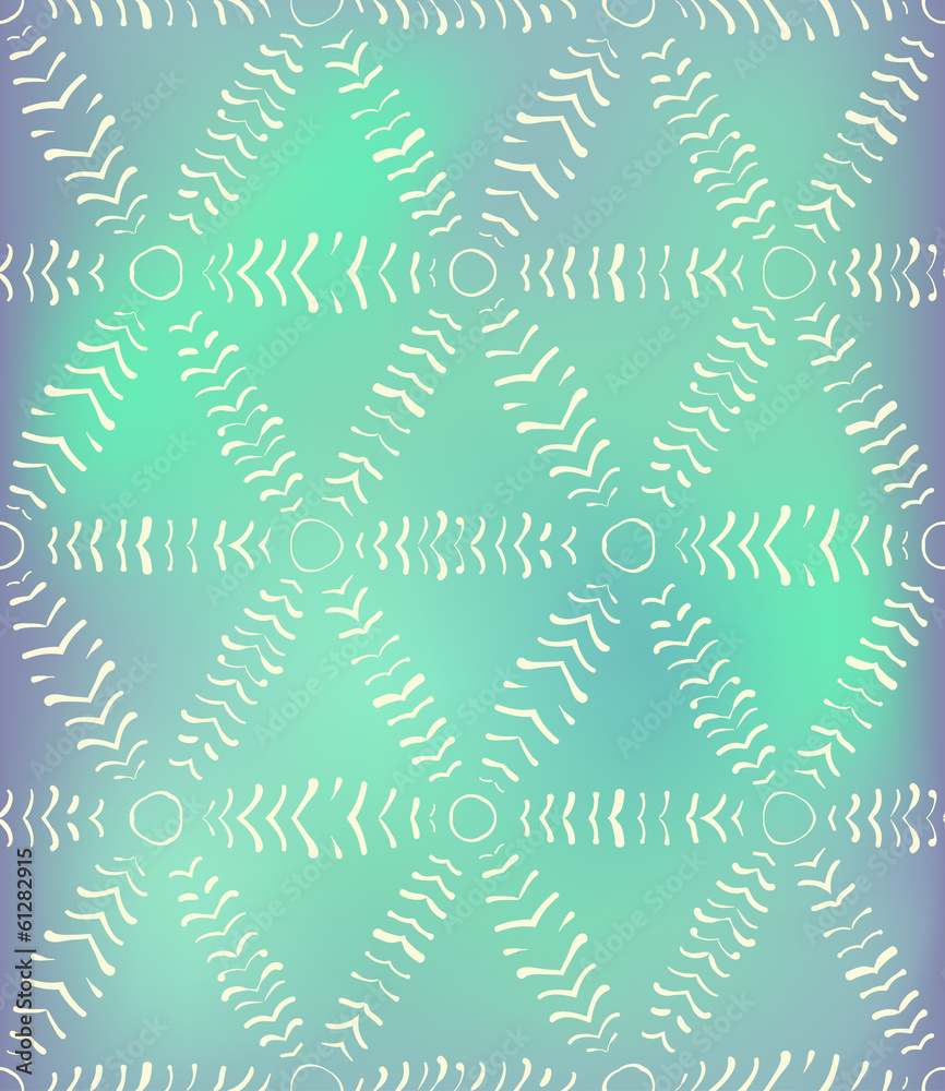 Poster Seamless Abstract Hand Drawn Vector Pattern
