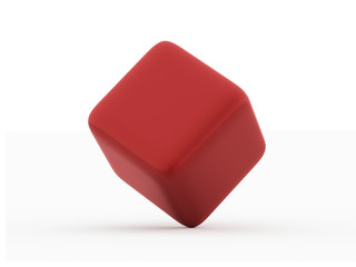 Red cubes rendered isolated