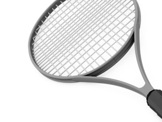 Tennis racket rendered on white