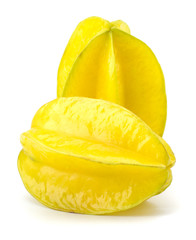 Carambola - starfruit isolated on white background