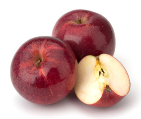 red apples isolated on white background
