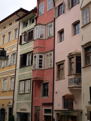 Fototapeta na wymiar View of buildings in the street, Bolzano