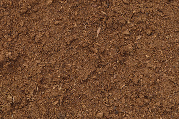 Peat Turf Macro Closeup, large detailed brown organic humus soil