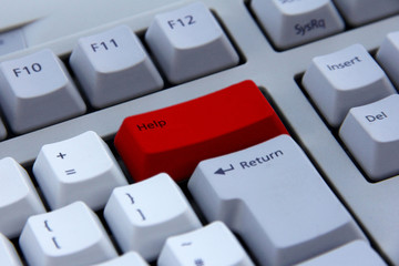 Help button on a computer keyboard