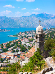 Fototapeta na wymiar View of Kotor Old Town from Lovcen Mountain