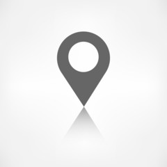 Map pointer icon. Location symbol.