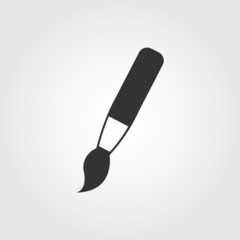 Paint brush icon, flat design