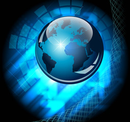 Blue abstract business composition