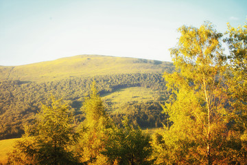 Fototapeta premium mountains hills landscape Bieszczady Poland