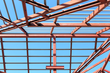 Roof steel construction for new house