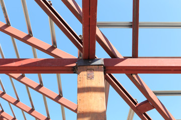 Roof steel construction for new house