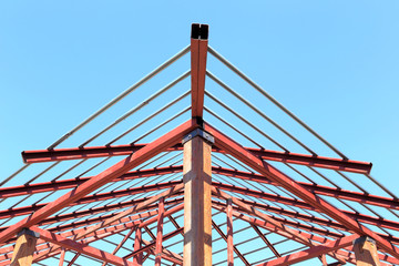 Roof steel construction for new house