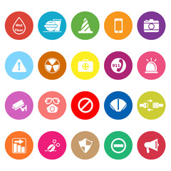 General useful flat icons on white background