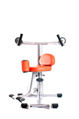 Modern hydraulic simulator isolated on white