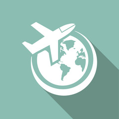 Ecology Flat Icon with shadow. Vector EPS 10.