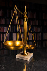 Justice Scale with Law books