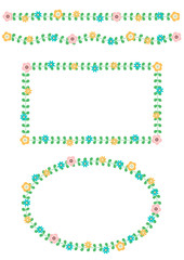 飾り枠・北欧風花柄