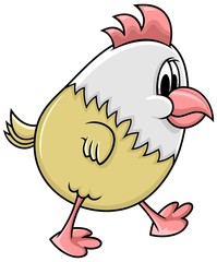 cartoon pink chicken 03