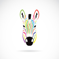 Vector image of an zebra head colorful © yod67