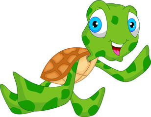 cute sea turtle cartoon