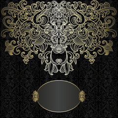 Original card with black and gold design
