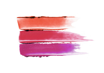 Collection of smudged lipsticks