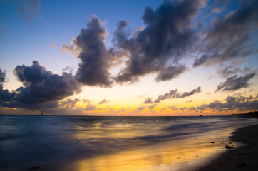 sunset above the sea