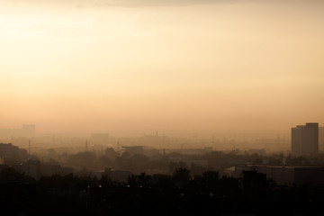 Naklejka premium khimki sunset russia clouds