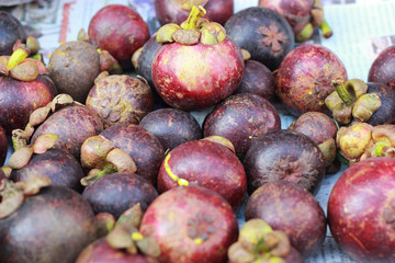 Mangosteen in the market