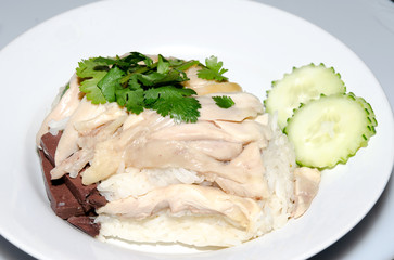 rice steamed with chicken soup