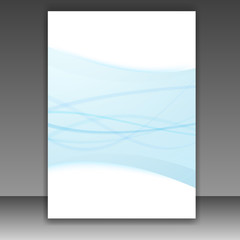 New folder template - blue lines frame
