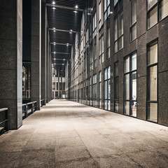 corridor of modern office building