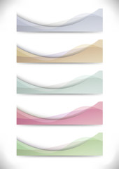 Fototapeta premium Web headers collection - borders with swooshes