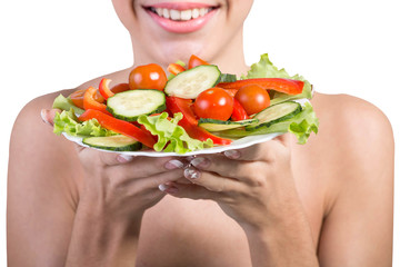 Fresh Vegetables Salad.Vegetarian Diet